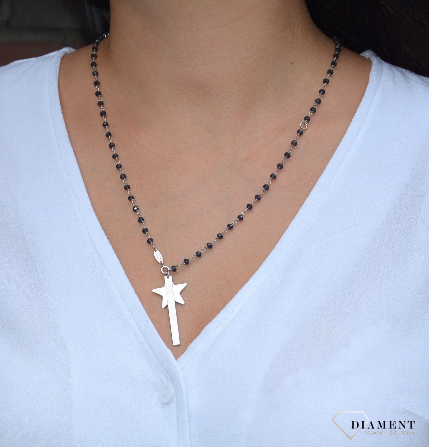 Naszyjnik srebrny gwiazdka+patyczek Dallacqua ✓Srebrne Naszyjniki Damskie w Sklepie z Biżuterią zegarki-diament.pl✓Piękne i Eleganckie Naszyjniki dla Kobiet.jpg